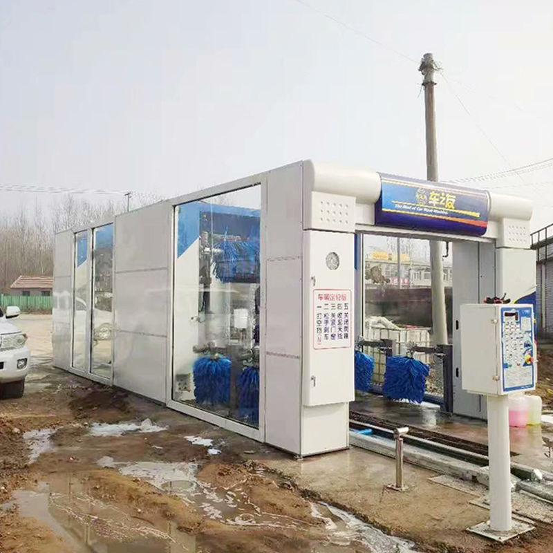 ガソリンスタンドで熱浸したガルバニズドリゼント洗車機と自動洗車機